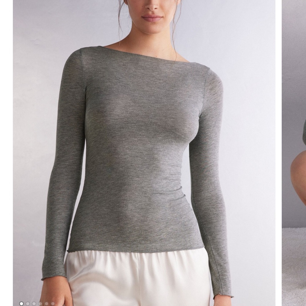 Intimissimi Boat Neck Modal Cashmere Ultralight Top size M